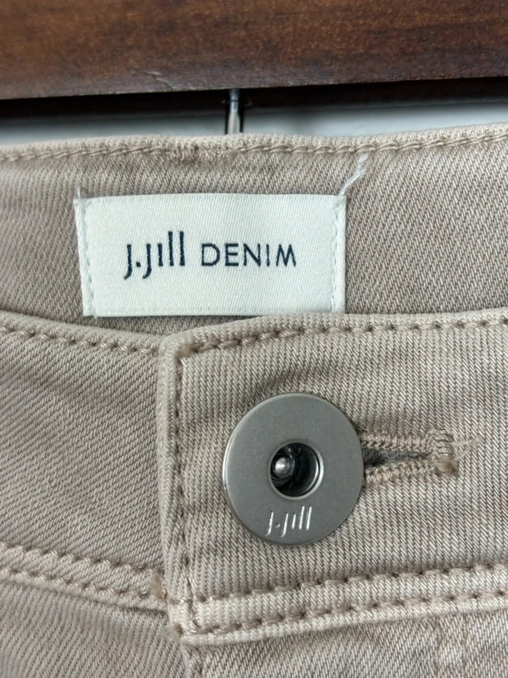 J Jill Jeans Women 6P Taupe‎ Authentic Fit Slim Ankle Mid Rise Stretch Denim